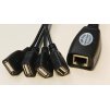 RJ45 to 4 USB Extension Adapter – CAT-5e, 4xUSB Átalakító