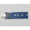 M.2 SSD-hez NGFF USB külső keret (támogatott SSD méret: 2230, 2240, 2260, 2280)