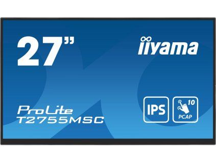 27" iiyama T2755MSC-B1: IPS, FHD, PCAP, Webcam