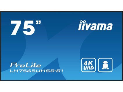 75" iiyama LH7565UHSB-B1: IPS, 4K UHD, Android, 24/7