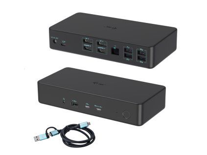 i-tec USB 3.0/USB-C/Thunderbolt 3 Professional Dual 4K Display Docking Station Gen2, PD 100W