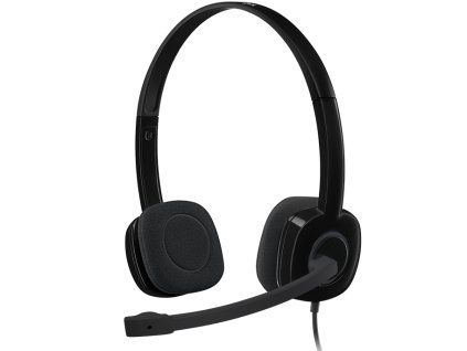 Logitech H151/Stereo/Jack/Drôt/Čierna
