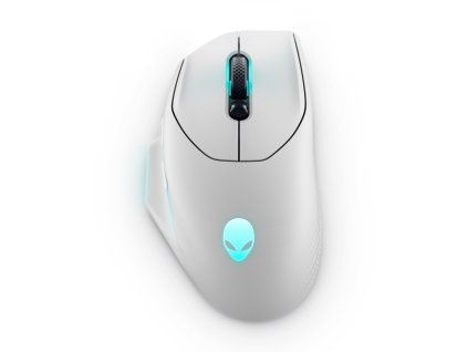 Dell Alienware 620M/Herná/Optická/Pre pravákov/26 000 DPI/Drôtová+bezdrôtová/Biela