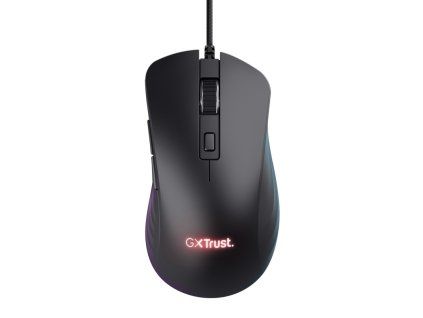 Trust GXT924 YBAR+/Herná/Optická/Pre pravákov/25 600 DPI/Drôtová USB/Čierna