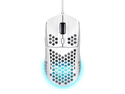 Trust Gaming GXT 928W Helox/Herná/Optická/Pre pravákov/6 400 DPI/Drôtová USB/Biela
