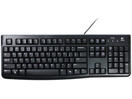 Logitech K120/Drôtová USB/US layout/Čierna