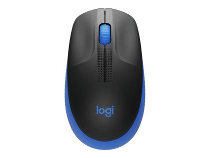 Logitech M190/Kancelárska/Optická/1 000 DPI/Bezdrôtová USB/Čierna-modrá