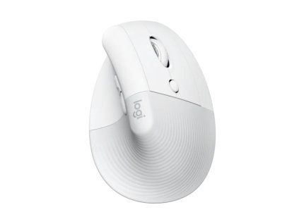 Logitech Lift/Vertikálna/Optická/Pre pravákov/4 000 DPI/USB+BT/Svetlo šedá