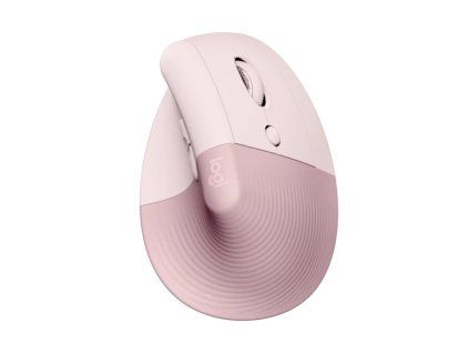 Logitech Lift/Vertikálna/Optická/Pre pravákov/4 000 DPI/USB+BT/Ružová