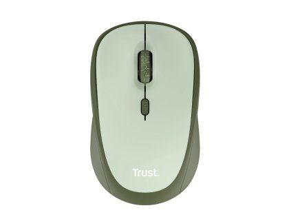TRUST YVI+/Kancelárska/Optická/Pre pravákov/1 600 DPI/Bezdrôtová USB/Zelená