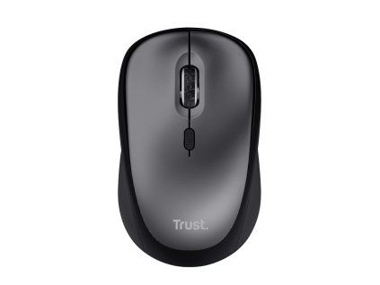 TRUST YVI+/Kancelárska/Optická/Pre pravákov/1 600 DPI/Bezdrôtová USB/Čierna