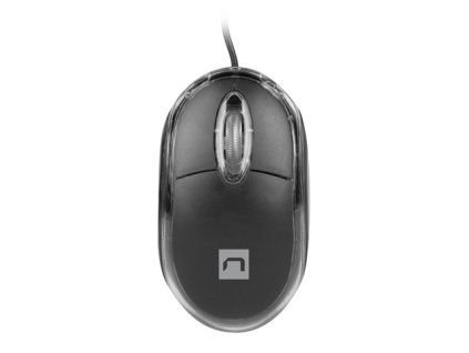 Natec optická myš VIREO 2/1000 DPI/Kancelárska/Optická/1 000 DPI/Drôtová USB/Čierna