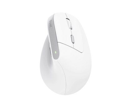 Trust Bayo II/Vertikálna/Optická/Pre pravákov/2 400 DPI/Bezdrôtová USB/Biela