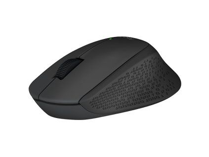 Logitech M280/Ergonomická/Optická/Pre pravákov/1 000 DPI/Bezdrôtová USB/Čierna