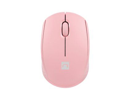 Myš Natec STORK/Kancelárska/Optická/1 600 DPI/Bezdrôtová USB/Ružová