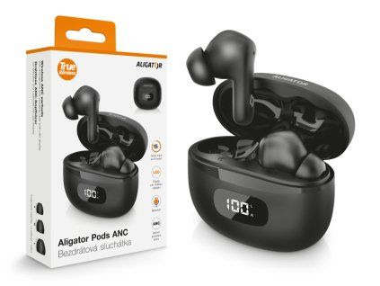 Slúchadlá ALIGATOR PODS ANC TWS08, čierna
