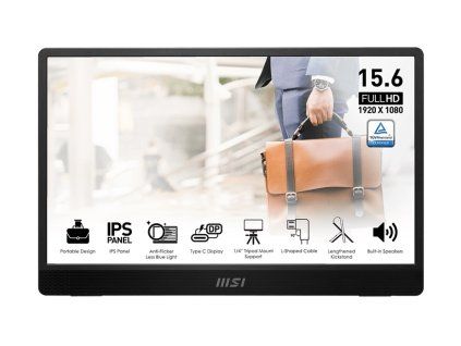 MSI Pro/MP161 E2/15,6"/IPS/FHD/60Hz/4ms/Black/2R