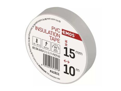 Emos Izolačná páska PVC 15/10 biela