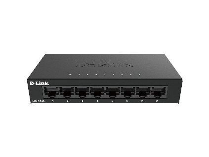 D-Link DGS-108GL Kovový 8-portový Gigabit stolný switch