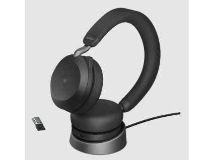 Jabra Evolve2 75/Stereo/ANC/USB/BT/Bezdrať/MS/Stand/Čierna