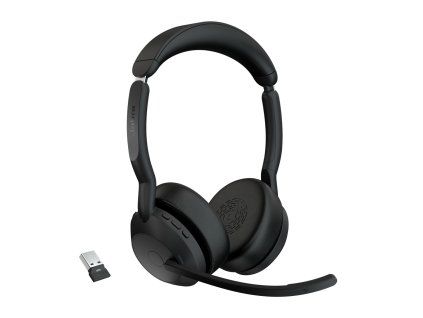 Jabra Evolve2 55/Stereo/ANC/USB/BT-USB/Bezdrôt/Čierna