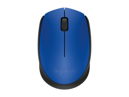 Logitech M171/Kancelárska/Optická/1 000 DPI/Bezdrôtová USB/Čierna-modrá