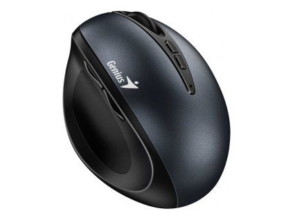 Genius Ergo 8300S/Vertikálna/Optická/Pre pravákov/1 600 DPI/Bezdrôtová USB/Čierna-šedá