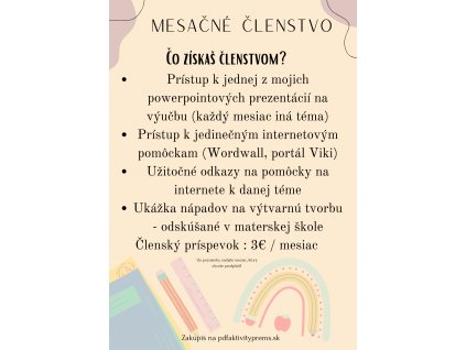 Mesačné predplatné