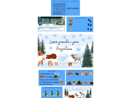 Lesné zvieratká v zime - prezentácia