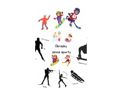 Edukačné obrázky - Zimné športy a radovánky