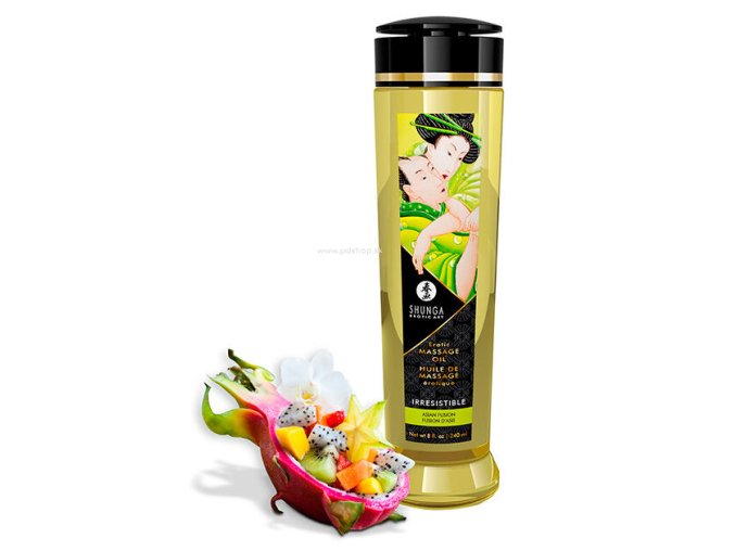 SHUNGA EROTIC MASSAGE OIL IRRESISTIBLE 240ML  - + + Darček kondóm alebo lubrikačný gél