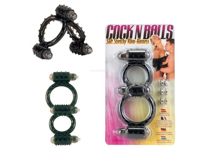 6752 super cock n balls vibrating ring black