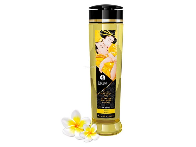 SHUNGA EROTIC MASSAGE OIL SEREMITY 240ml  - + + Darček kondóm alebo lubrikačný gél