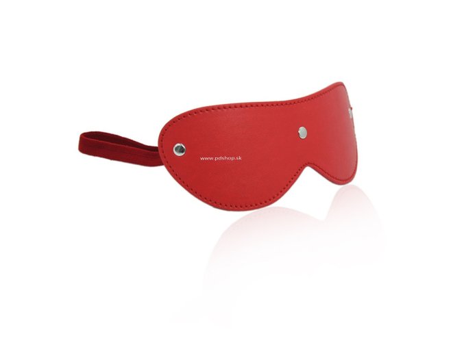 faux leather blindfold red