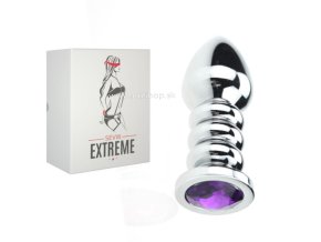 sevw extreme bdsm screw anal buttplug purple crystal (3)