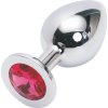 rosebud gold buttplug with red crystal big (1)