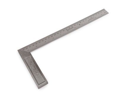 Metal ruler / square, length 30 cm
