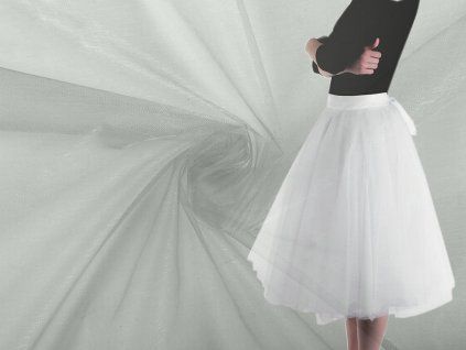 Organza tuhá dekoračná (Farba 1 biela)