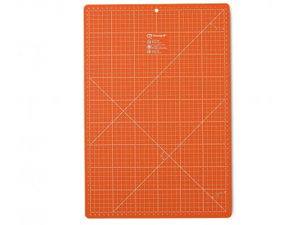 Rezacia podložka Prym cm/palce, 30x45 cm, oranžová