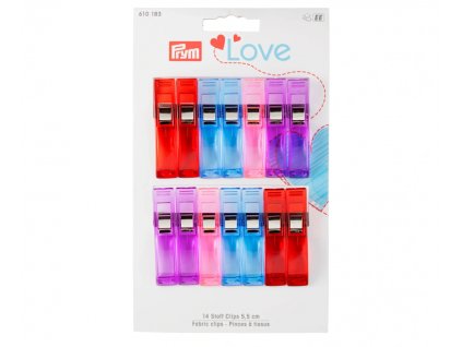 Svorky na textil Prym Love 5,5 cm, 14 ks