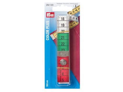 Krajčírsky meter Prym Color Plus s gombíkom, 150cm/cm