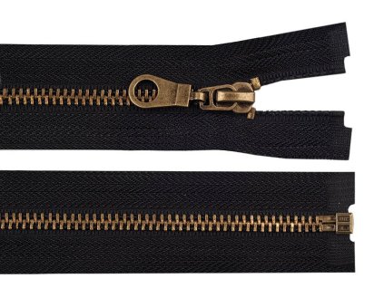 Staromosadzný zips šírka 6 mm dĺžka 70 cm bundový