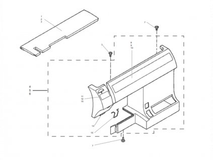 Čelný plastový kryt pre Pfaff Select 3.0