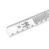 Krajčírsky meter/pravítko s veľkostnými tabuľkami dĺžka 100 cm