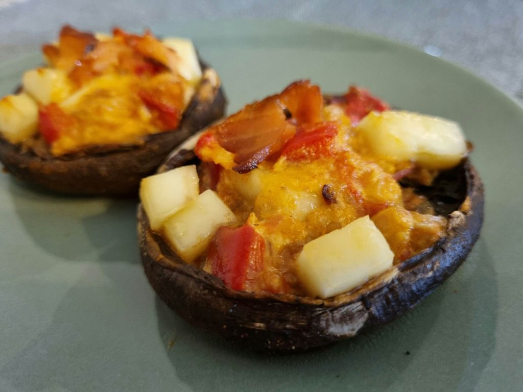 Zuzkine plnené šampióny halloumi syrom