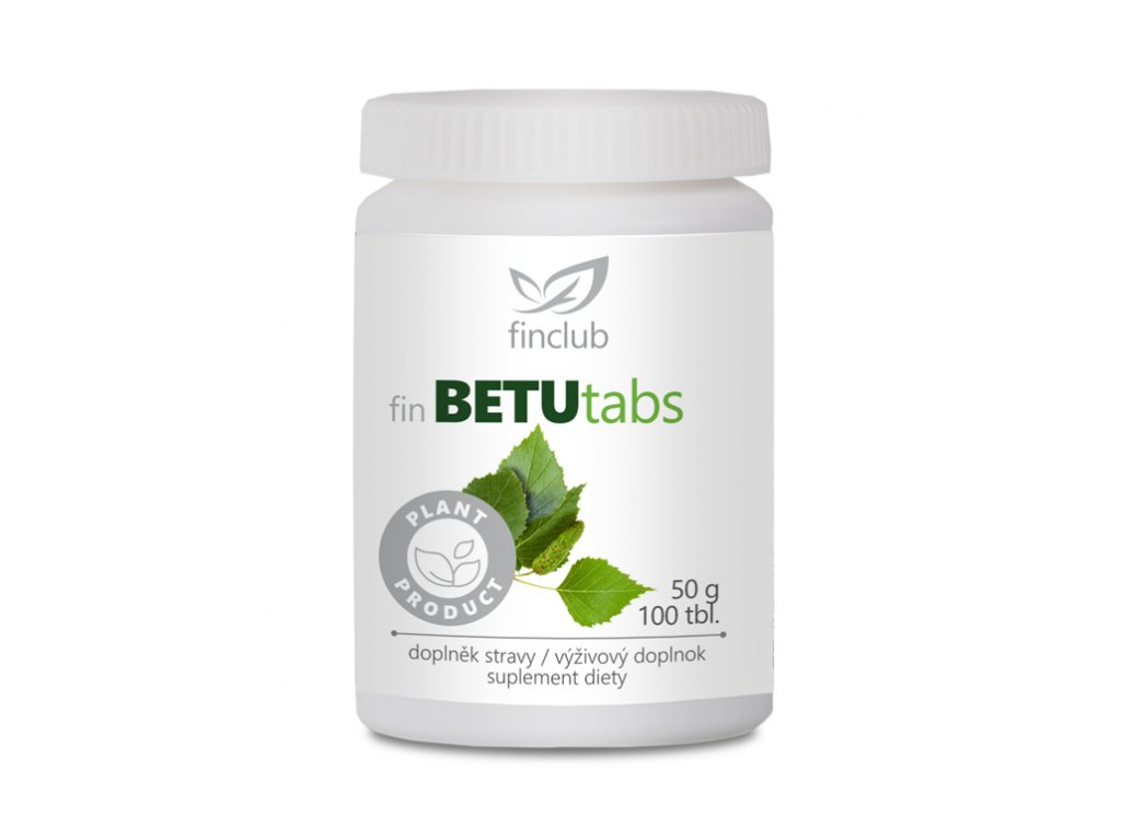 Betutabs-produkt z brezového lístia
