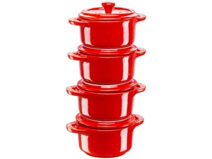 Sada 4 ks keramických kokotek Staub (více barev)