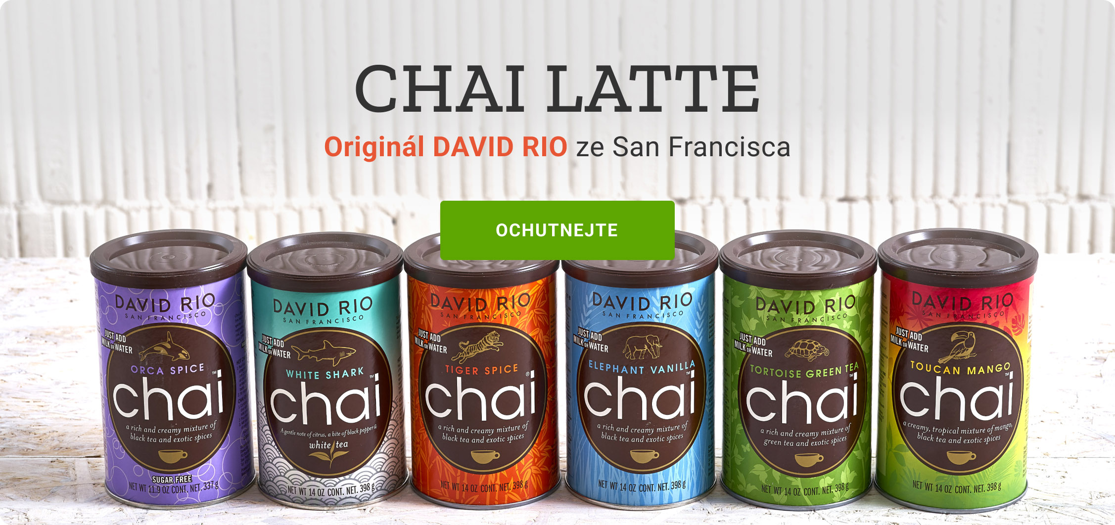 Chai Latte různé druhy