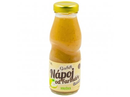 sklenena lahvicka nature notea gabik napoj od farmare hruska 200ml