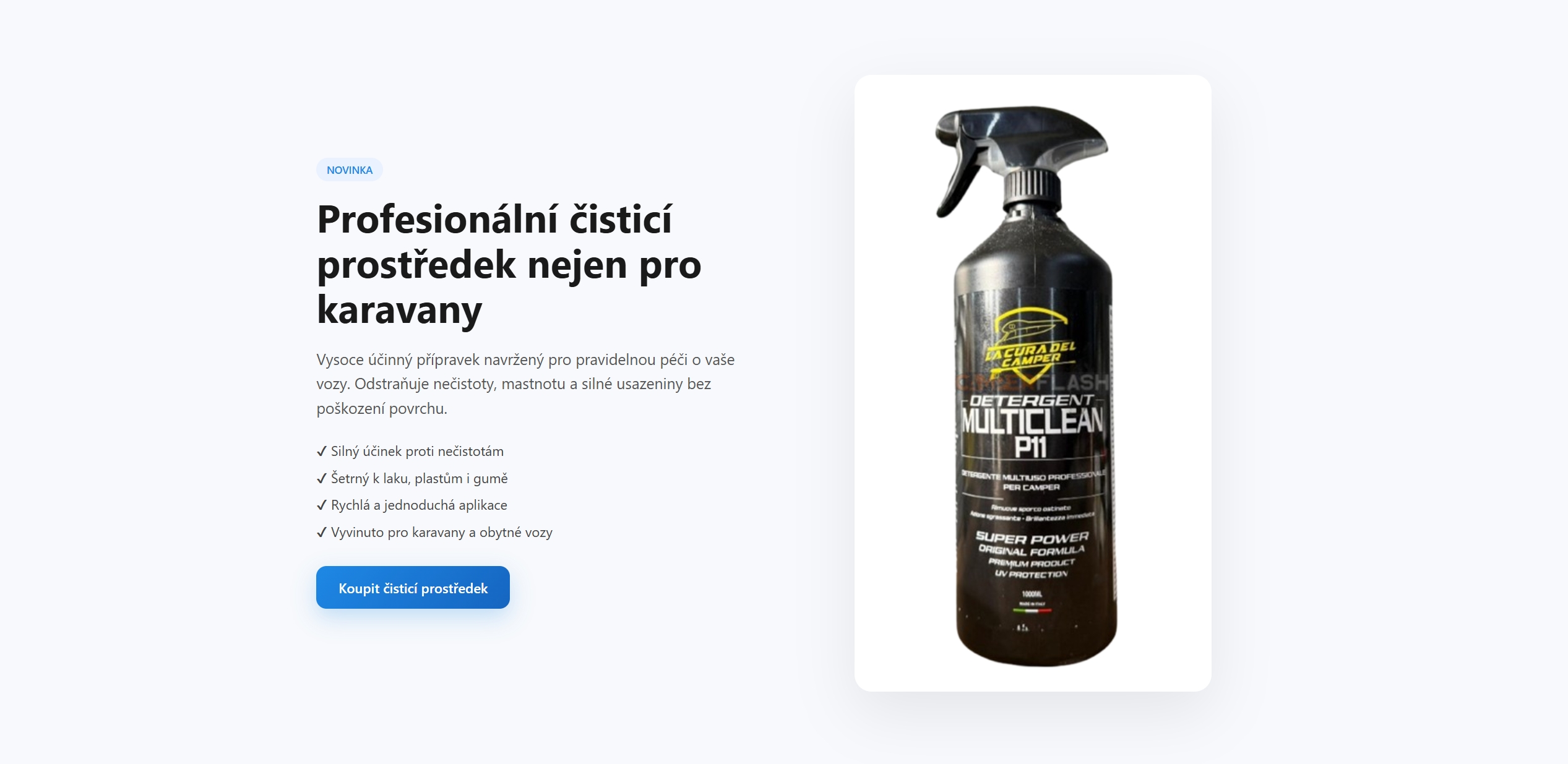 Multiclean p11 čisticí prostředek na karavany, obytná vozidla a auta